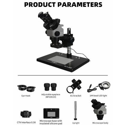 Kaisi 6558 6.5-58X Synchronous Zoom Trinocular Stereo Microscope - Microscope Magnifier Series by Kaisi | Online Shopping UK | buy2fix