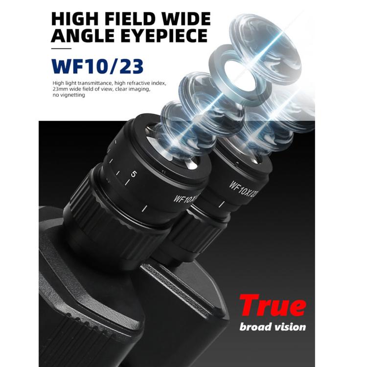 Kaisi 6558 6.5-58X Synchronous Zoom Trinocular Stereo Microscope - Microscope Magnifier Series by Kaisi | Online Shopping UK | buy2fix