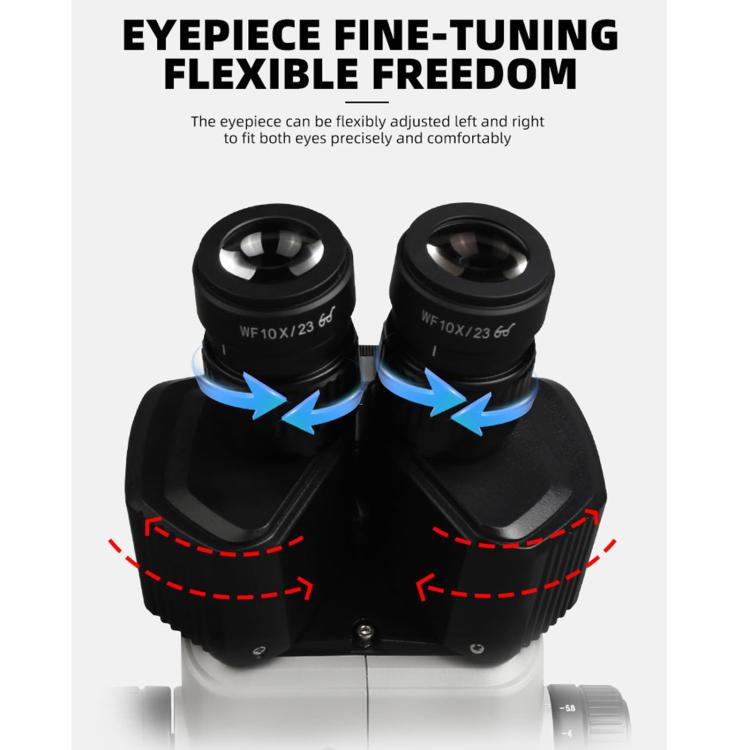 Kaisi 6558 6.5-58X Synchronous Zoom Trinocular Stereo Microscope - Microscope Magnifier Series by Kaisi | Online Shopping UK | buy2fix