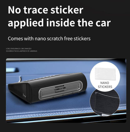 Solar Energy Car Air Purifier with Number Plate(Black) - Air Purifier by buy2fix | Online Shopping UK | buy2fix