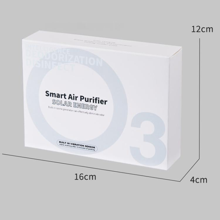 Solar Energy Car Air Purifier with Number Plate(Black) - Air Purifier by buy2fix | Online Shopping UK | buy2fix