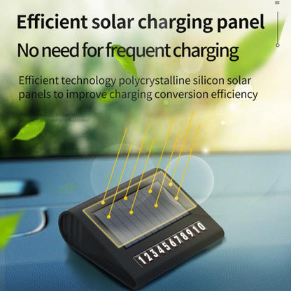 Solar Energy Car Air Purifier with Number Plate(Black) - Air Purifier by buy2fix | Online Shopping UK | buy2fix