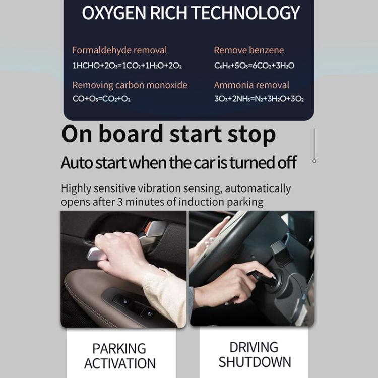 Solar Energy Car Air Purifier with Number Plate(Black) - Air Purifier by buy2fix | Online Shopping UK | buy2fix