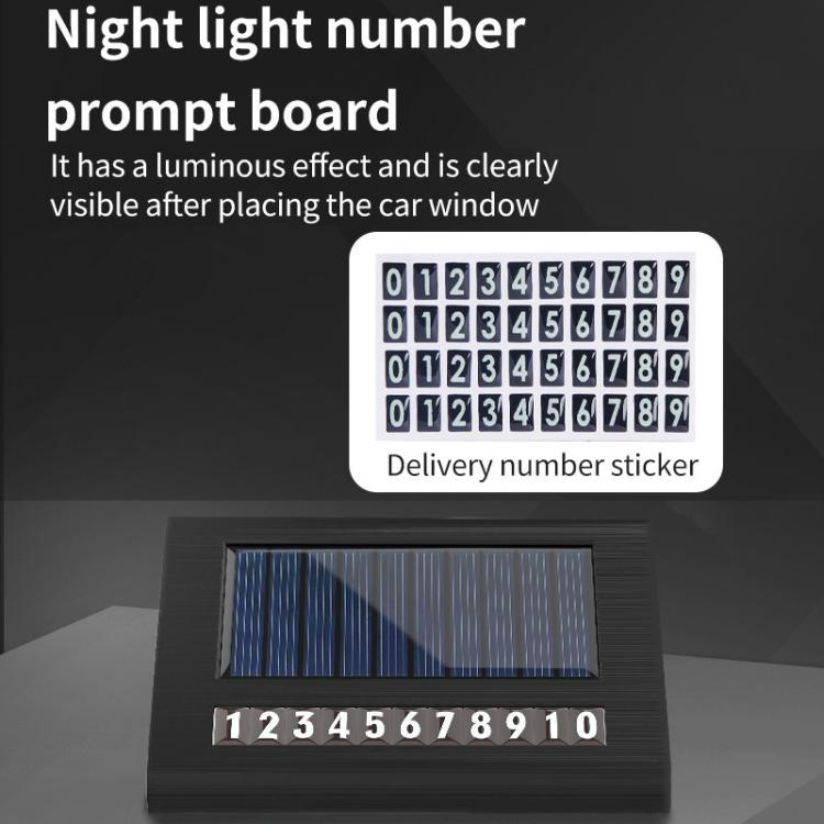 Solar Energy Car Air Purifier with Number Plate(Black) - Air Purifier by buy2fix | Online Shopping UK | buy2fix