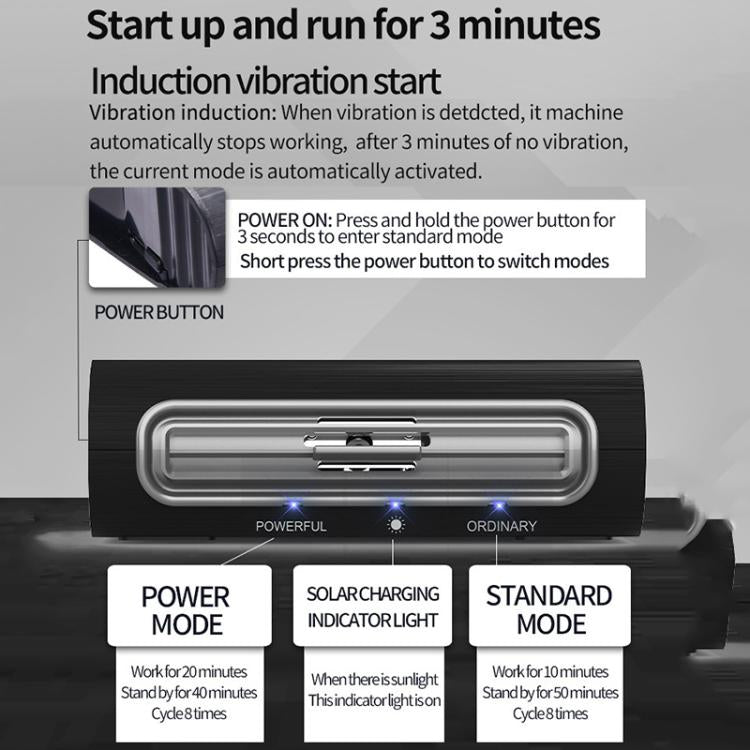 Solar Energy Car Air Purifier with Number Plate(Black) - Air Purifier by buy2fix | Online Shopping UK | buy2fix