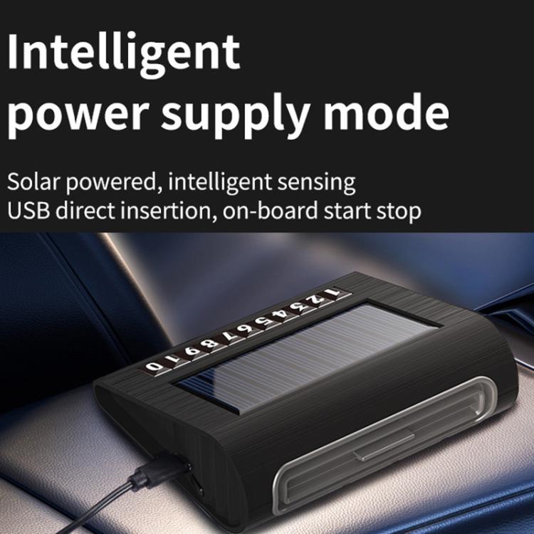 Solar Energy Car Air Purifier with Number Plate(Black) - Air Purifier by buy2fix | Online Shopping UK | buy2fix