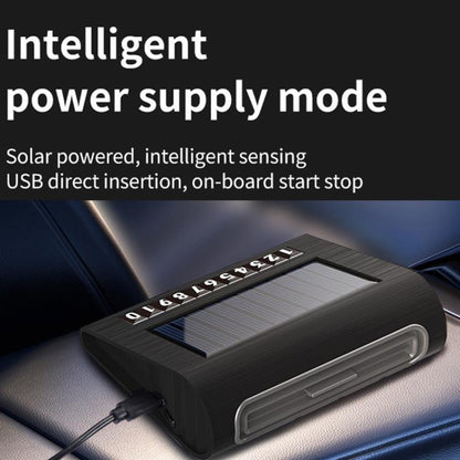 Solar Energy Car Air Purifier with Number Plate(Black) - Air Purifier by buy2fix | Online Shopping UK | buy2fix