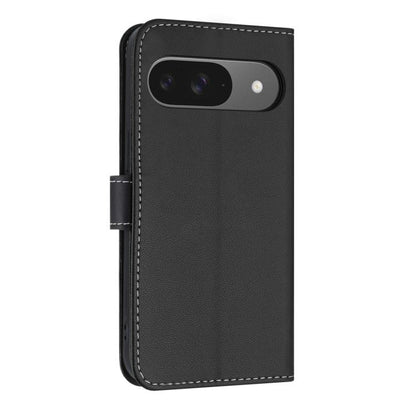 For Google Pixel 10 Pro / 9 Pro Metal Bow Leather Phone Case with Hand Strap(Black) - Google Cases by buy2fix | Online Shopping UK | buy2fix