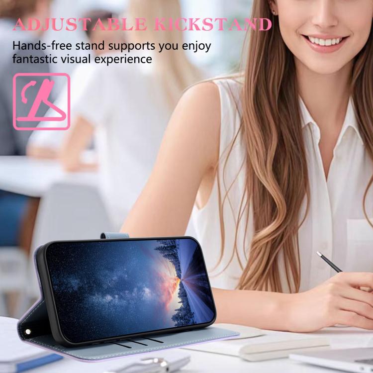 For Google Pixel 10 Pro / 9 Pro Metal Bow Leather Phone Case with Hand Strap(Purple) - Google Cases by buy2fix | Online Shopping UK | buy2fix