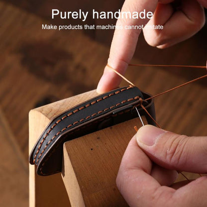 For Toyota Corolla 2-button B110 Crazy Horse Cowhide Car Key Protection Cover(Brown) - Car Key Cases by Hallmo | Online Shopping UK | buy2fix