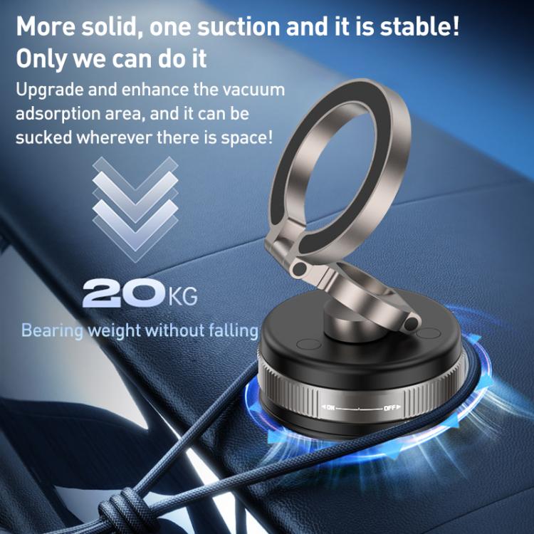 D1X Vacuum Magnetic 360 Degree Rotating Car Holder(Tarnish) - Universal Car Holders by buy2fix | Online Shopping UK | buy2fix