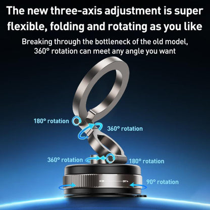 D1X Vacuum Magnetic 360 Degree Rotating Car Holder(Tarnish) - Universal Car Holders by buy2fix | Online Shopping UK | buy2fix