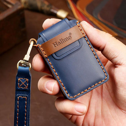 For Volvo XC60 / XC90 / S90 5-button C046 Crazy Horse Cowhide Car Key Protection Cover(Brown) - Car Key Cases by Hallmo | Online Shopping UK | buy2fix