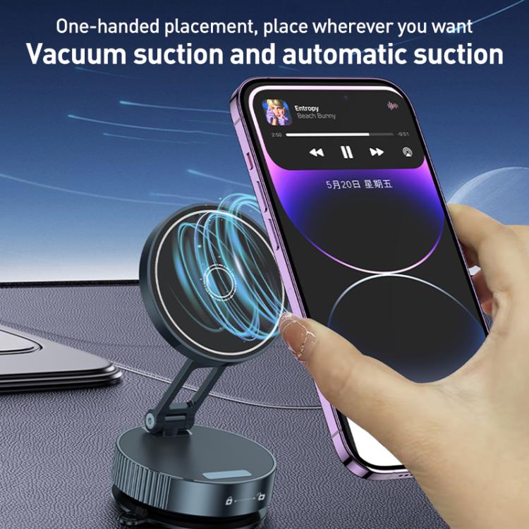 Q11 Vacuum Adsorption Foldable Magnetic Car Holder(Black) - Universal Car Holders by buy2fix | Online Shopping UK | buy2fix