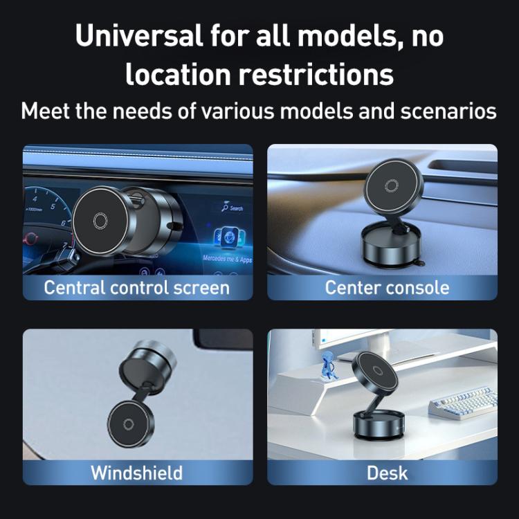 Q11 Vacuum Adsorption Foldable Magnetic Car Holder(Black) - Universal Car Holders by buy2fix | Online Shopping UK | buy2fix