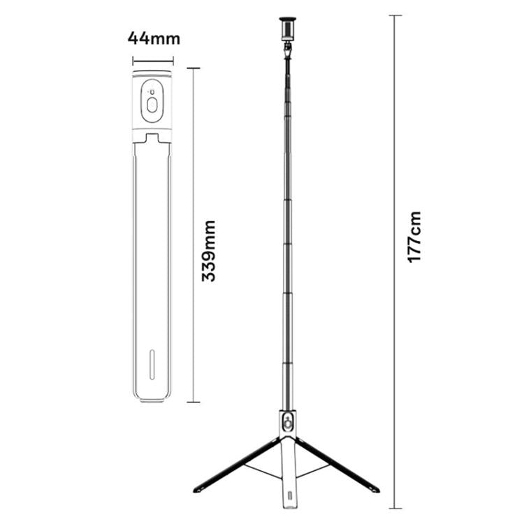 Yesido SF30 Integrated Jumping Stick Bluetooth Remote Control Selfie Stick(Black) - Selfie Sticks by Yesido | Online Shopping UK | buy2fix