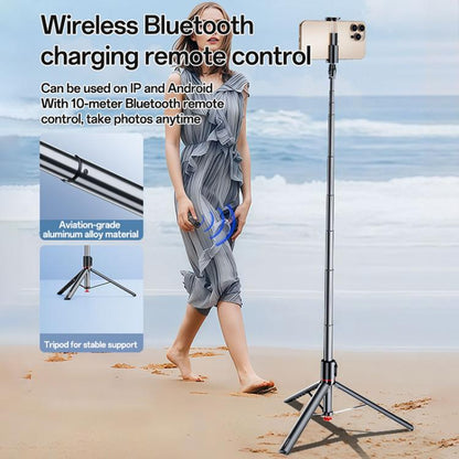 Yesido SF30 Integrated Jumping Stick Bluetooth Remote Control Selfie Stick(Black) - Selfie Sticks by Yesido | Online Shopping UK | buy2fix