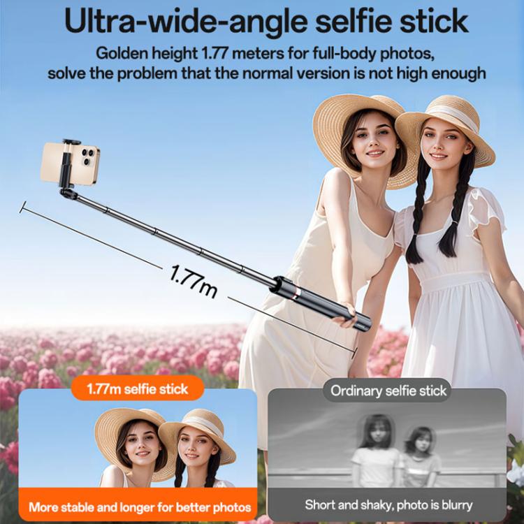 Yesido SF30 Integrated Jumping Stick Bluetooth Remote Control Selfie Stick(Black) - Selfie Sticks by Yesido | Online Shopping UK | buy2fix