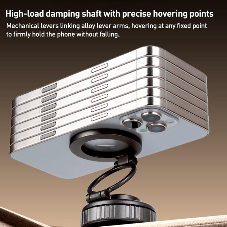 G512 Multifunctional Vacuum Double-Sided Magnetic Car Phone Holder(Silver) - Universal Car Holders by buy2fix | Online Shopping UK | buy2fix