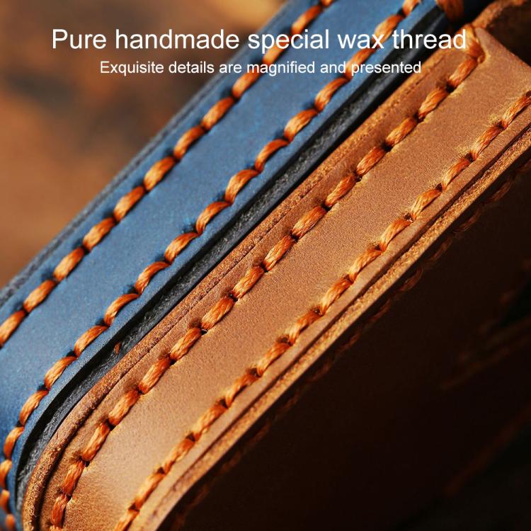 For Kia K3 / K5 2024 Hallmo Crazy Horse Cowhide Car Key Protection Cover(5-button Black) - Car Key Cases by Hallmo | Online Shopping UK | buy2fix