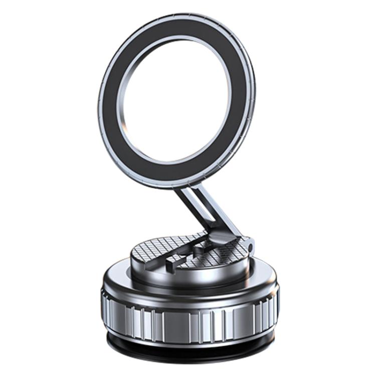 G712 Vacuum Adsorption Foldable Magnetic Car Phone Holder(Silver) - Universal Car Holders by buy2fix | Online Shopping UK | buy2fix