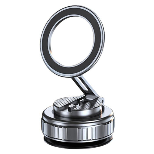 G712 Vacuum Adsorption Foldable Magnetic Car Phone Holder(Silver) - Universal Car Holders by buy2fix | Online Shopping UK | buy2fix