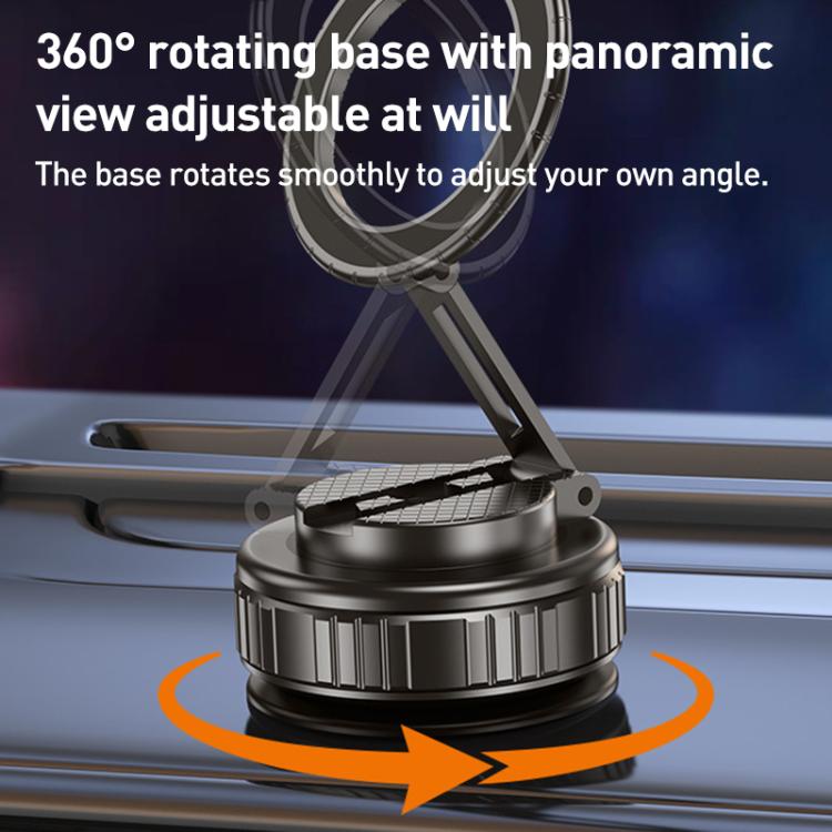 G712 Vacuum Adsorption Foldable Magnetic Car Phone Holder(Silver) - Universal Car Holders by buy2fix | Online Shopping UK | buy2fix