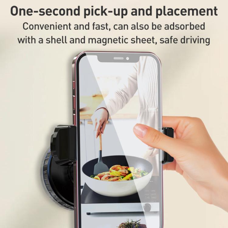CC-T26C Vacuum Adsorption Magnetic Car Phone Holder(Black) - Universal Car Holders by buy2fix | Online Shopping UK | buy2fix