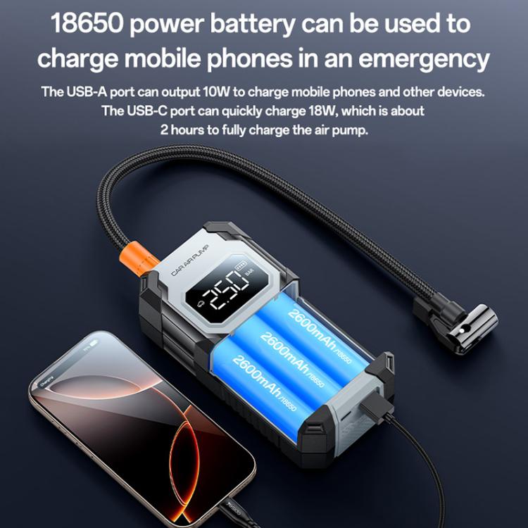 Yesido VC12 7800mAh Multi-function Car Air Pump Car Tires Cordless Tire Inflator(Black) - Inflatable Pump by Yesido | Online Shopping UK | buy2fix