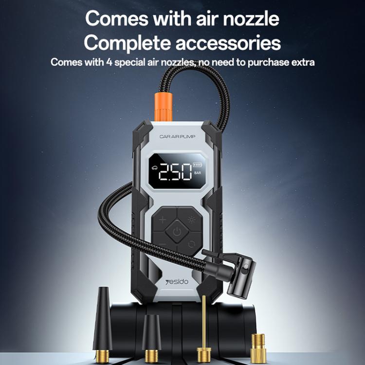 Yesido VC12 7800mAh Multi-function Car Air Pump Car Tires Cordless Tire Inflator(Black) - Inflatable Pump by Yesido | Online Shopping UK | buy2fix