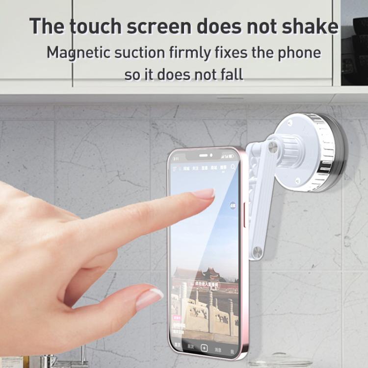 CC-T27 Vacuum Adsorption Car Magnetic Phone Holder(White) - Universal Car Holders by buy2fix | Online Shopping UK | buy2fix