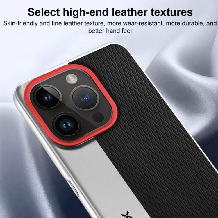 For iPhone Air Camera Design Diamond Texture Leather PC Phone Case(Black) - iPhone Air Cases by buy2fix | Online Shopping UK | buy2fix