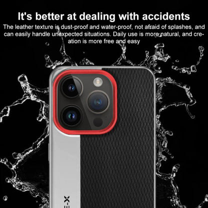 For iPhone Air Camera Design Diamond Texture Leather PC Phone Case(Red) - iPhone Air Cases by buy2fix | Online Shopping UK | buy2fix