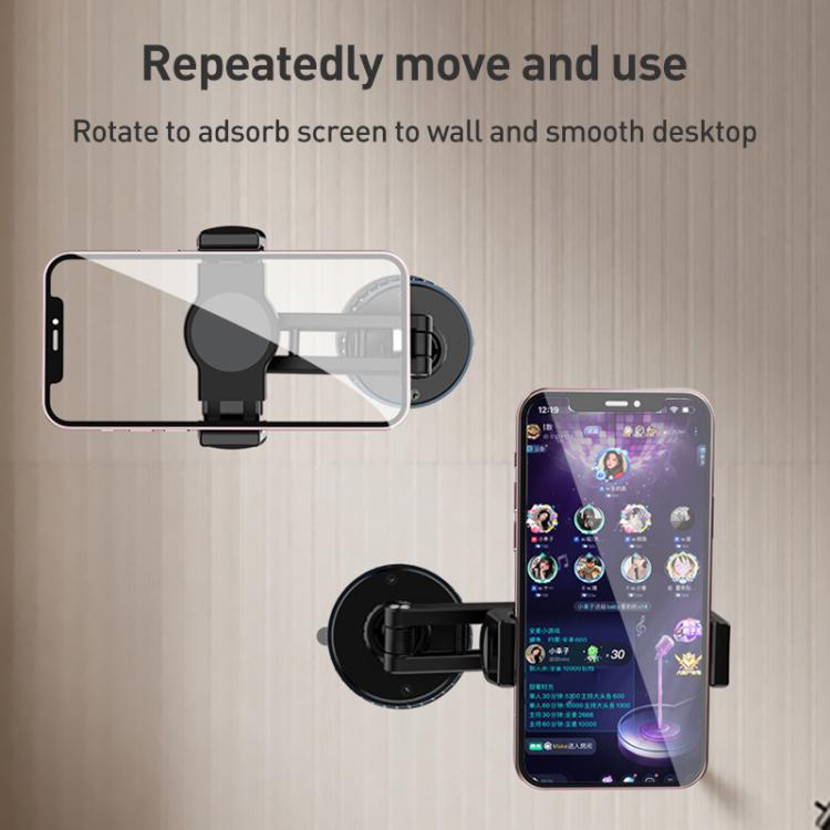 CC-T27C Manual Vacuum Adsorption Car Phone Holder(Black) - Universal Car Holders by buy2fix | Online Shopping UK | buy2fix