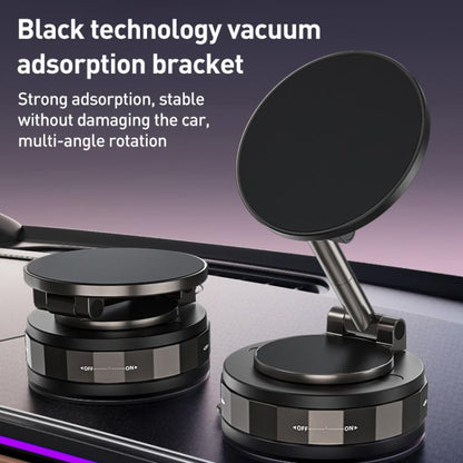 CC-T30-2F Vacuum Adsorption Alloy Magnetic Car Phone Holder(Black) - Universal Car Holders by buy2fix | Online Shopping UK | buy2fix