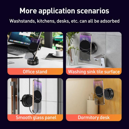 CC-T30-2F Vacuum Adsorption Alloy Magnetic Car Phone Holder(Black) - Universal Car Holders by buy2fix | Online Shopping UK | buy2fix