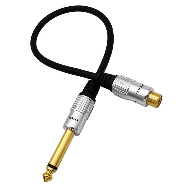 6.35mm Mono Plug Male to RCA Female Audio Adapter Cable for Ampfler, Speaker, Guitar, Length:3m(Black) - RCA Cable by buy2fix | Online Shopping UK | buy2fix