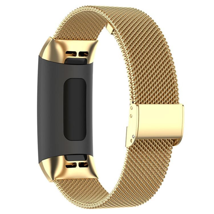 For Fitbit Charge 4 / 3 xDfind Milanese Metal Buckle Watch Band(Gold) - Watch Bands by xDfind | Online Shopping UK | buy2fix