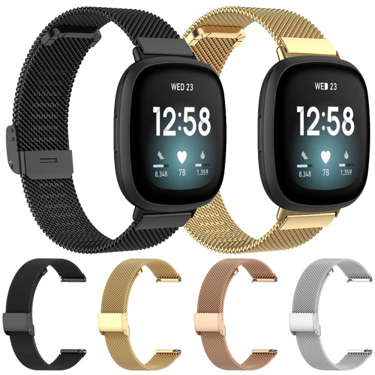 For Fitbit Charge 4 / 3 xDfind Milanese Metal Buckle Watch Band(Gold) - Watch Bands by xDfind | Online Shopping UK | buy2fix