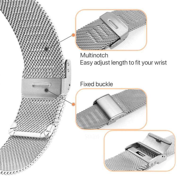 For Fitbit Charge 4 / 3 xDfind Milanese Metal Buckle Watch Band(Silver) - Watch Bands by xDfind | Online Shopping UK | buy2fix