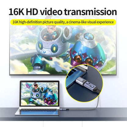 Type-C Male to Female PD240W 80Gbps 60K Magnetic Suction Adapter, Style:Elbow Head(Space Grey) - OTG Adapter by buy2fix | Online Shopping UK | buy2fix