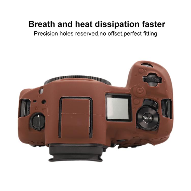 For Canon EOS R5 Mark II / R5II Glossy Soft Silicone Protective Case(Coffee) - Protective Case by buy2fix | Online Shopping UK | buy2fix