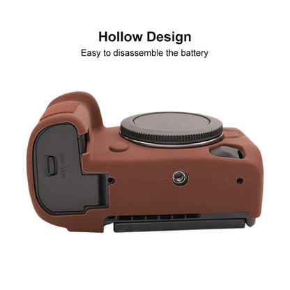 For Canon EOS R5 Mark II / R5II Glossy Soft Silicone Protective Case(Coffee) - Protective Case by buy2fix | Online Shopping UK | buy2fix