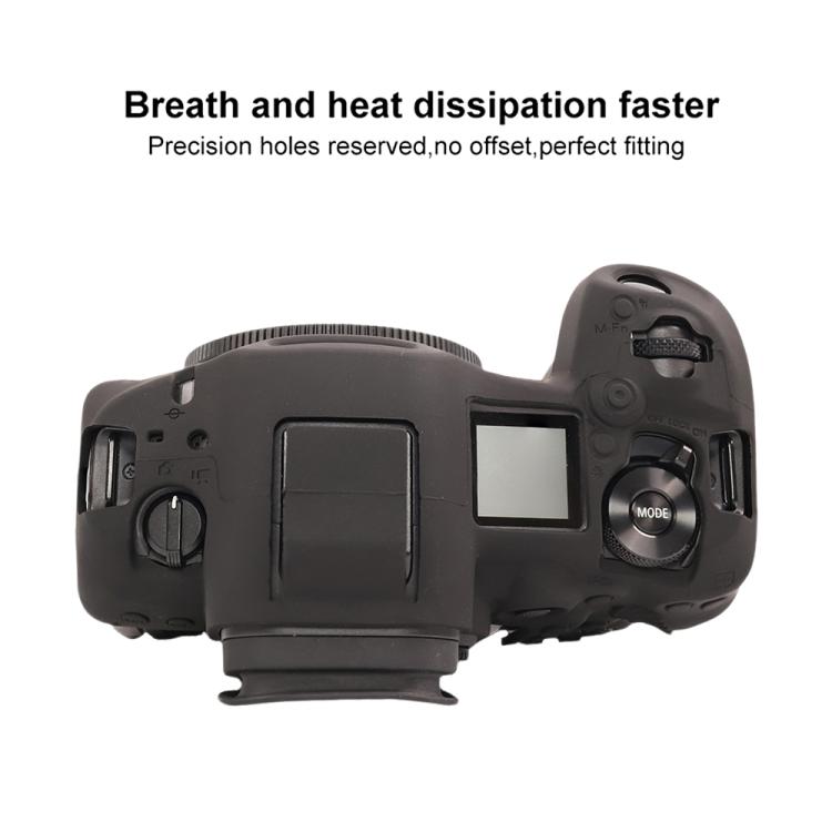 For Canon EOS R5 Mark II / R5II Glossy Soft Silicone Protective Case(Black) - Protective Case by buy2fix | Online Shopping UK | buy2fix