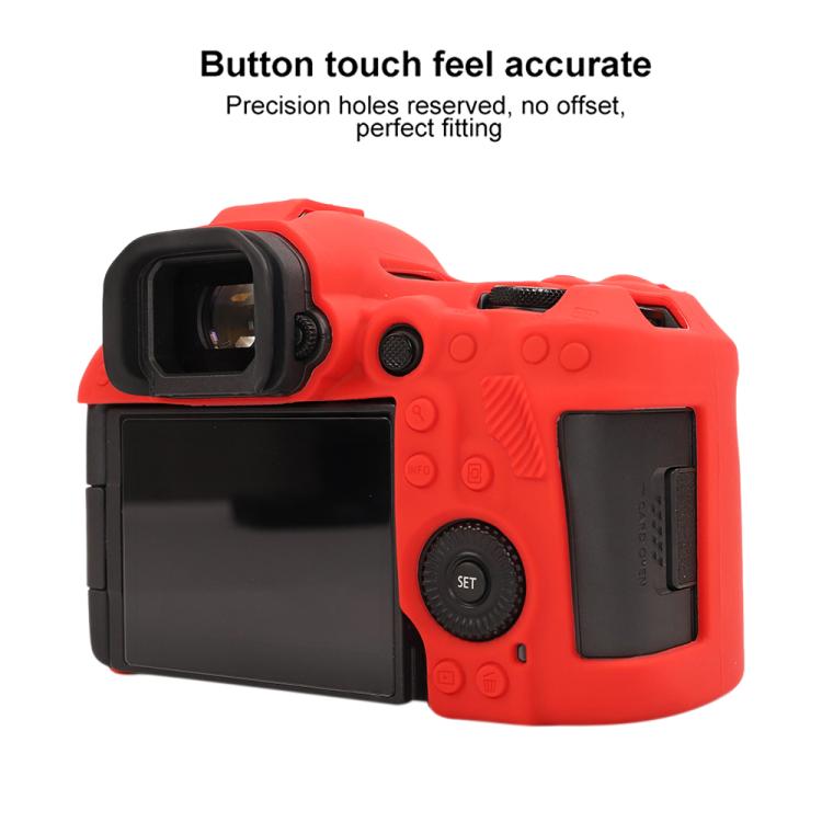 For Canon EOS R5 Mark II / R5II Glossy Soft Silicone Protective Case(Red) - Protective Case by buy2fix | Online Shopping UK | buy2fix