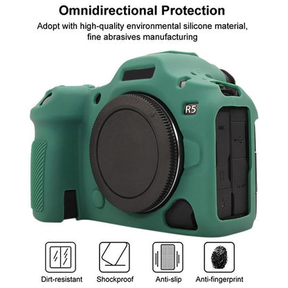For Canon EOS R5 Mark II / R5II Glossy Soft Silicone Protective Case(Green) - Protective Case by buy2fix | Online Shopping UK | buy2fix