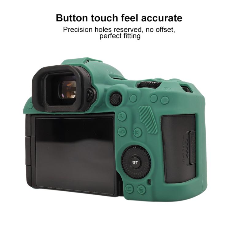 For Canon EOS R5 Mark II / R5II Glossy Soft Silicone Protective Case(Green) - Protective Case by buy2fix | Online Shopping UK | buy2fix