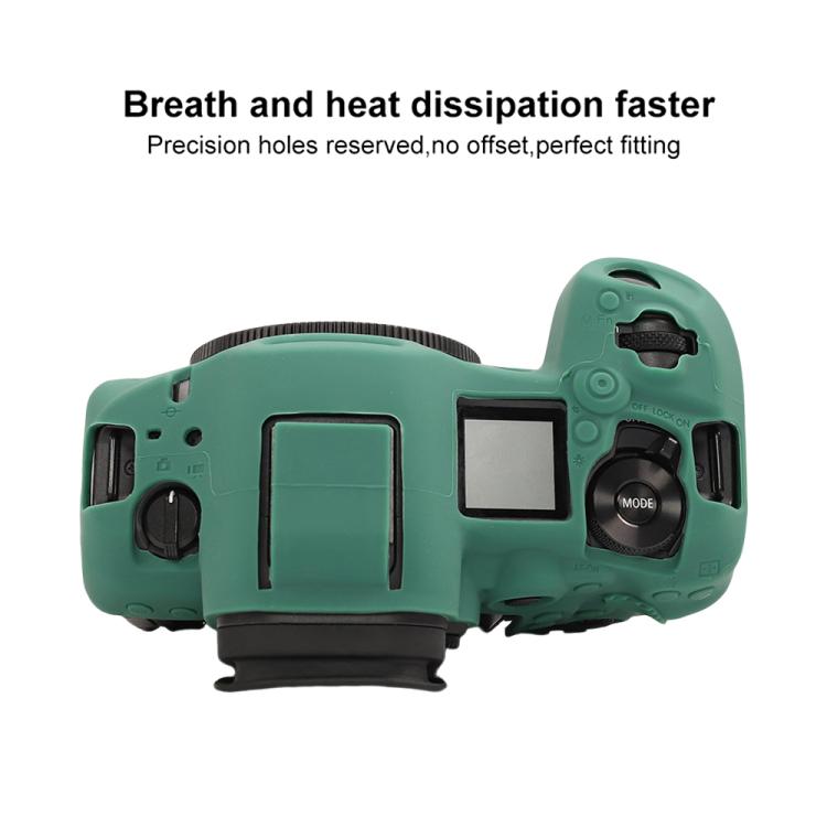 For Canon EOS R5 Mark II / R5II Glossy Soft Silicone Protective Case(Green) - Protective Case by buy2fix | Online Shopping UK | buy2fix