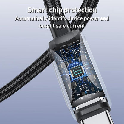 Yesido CA198 60W Type-C to Type-C Streamer Light Data Cable, Length: 1.2m(Grey) - USB-C & Type-C Cable by Yesido | Online Shopping UK | buy2fix