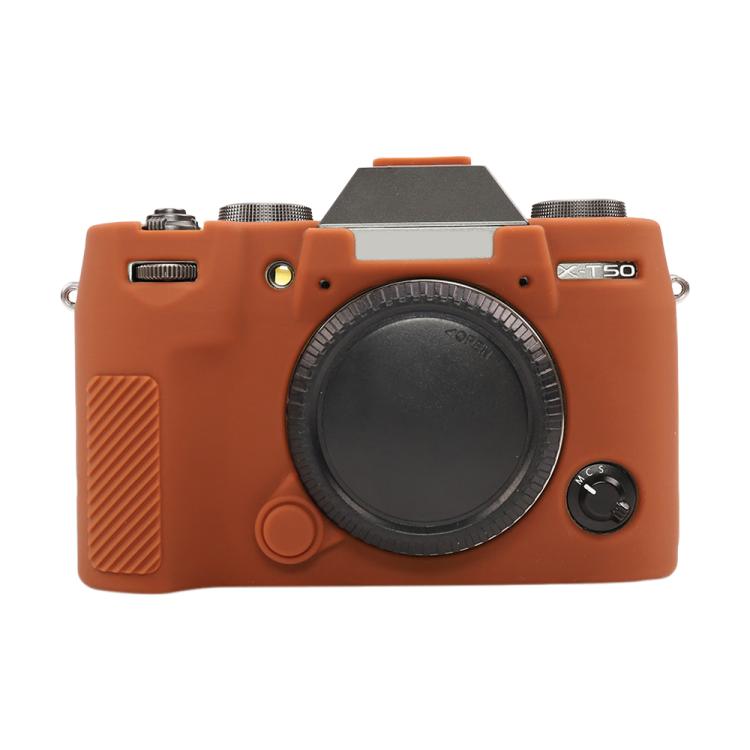 For FUJIFILM X-T50 Glossy Soft Silicone Protective Case(Orange) - Protective Case by buy2fix | Online Shopping UK | buy2fix